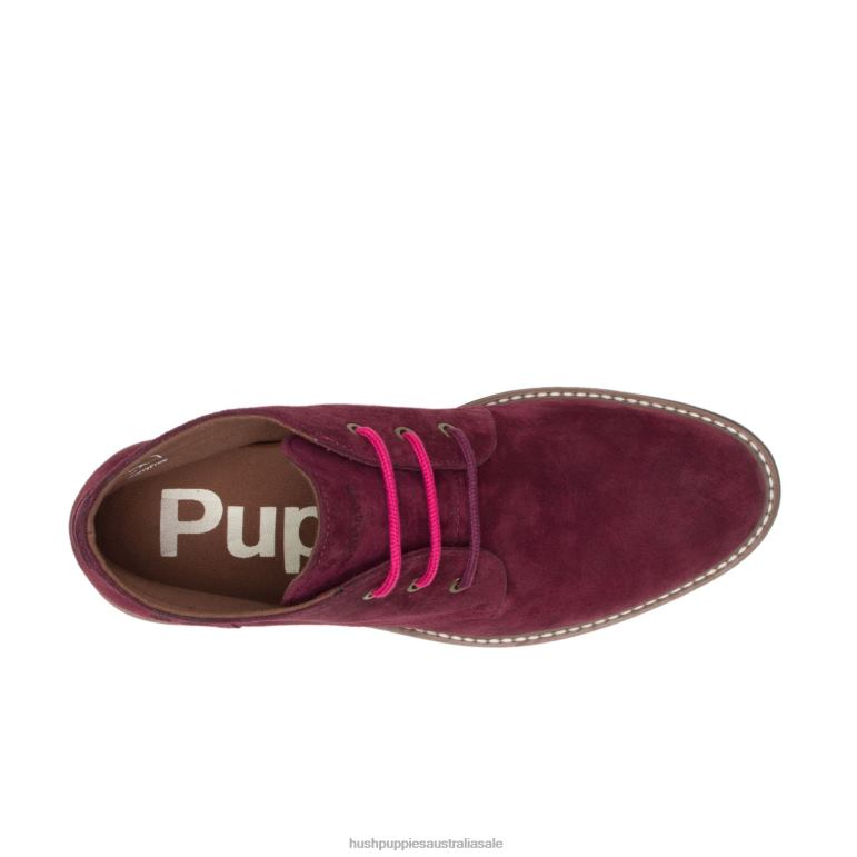 Wine Suede Detroit Chukka Men Hush Puppies Boot F264D268