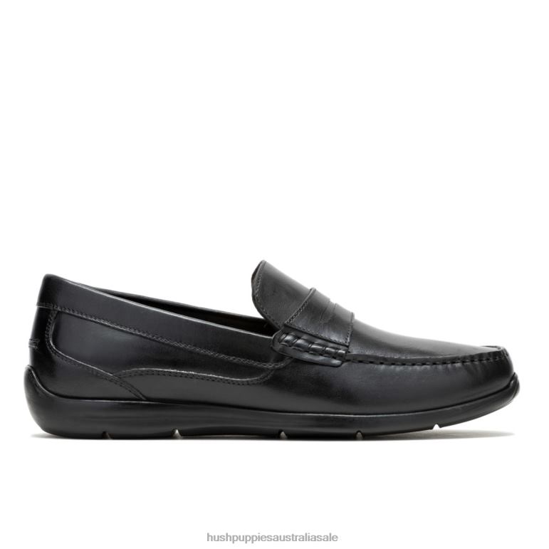 Bold Black Leather Julian Loafer Men Hush Puppies Loafer F264D306