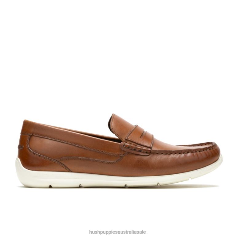 Cognac Leather Julian Loafer Men Hush Puppies Loafer F264D305