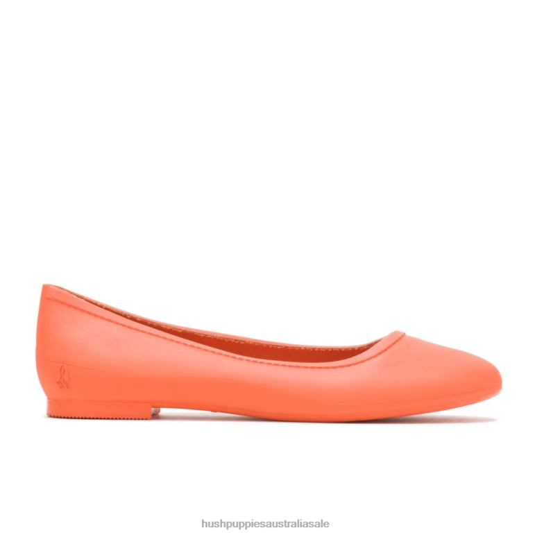 Orange Brite Pops Flat Women Hush Puppies Flat Shoes F264D87