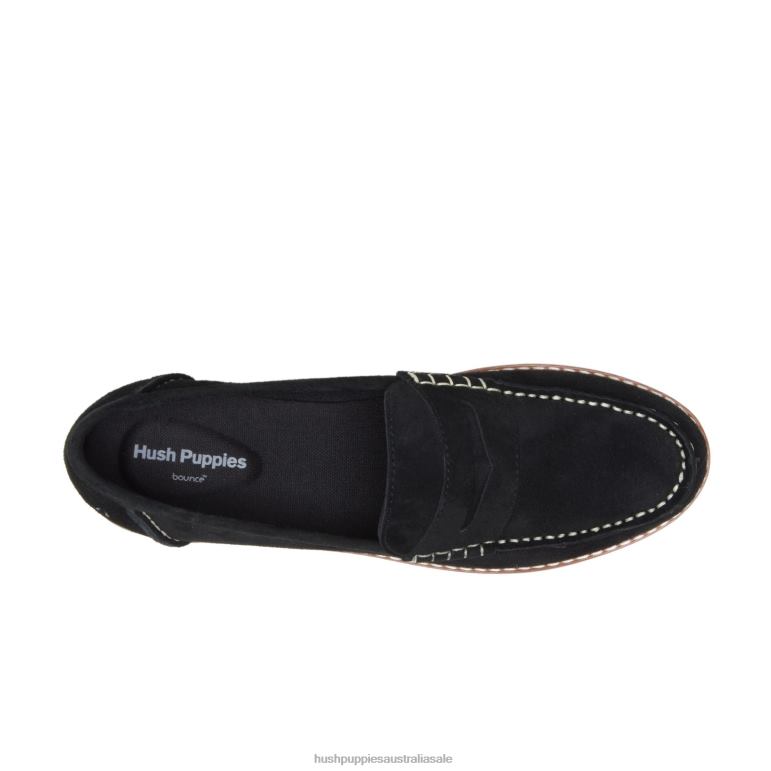 Black Suede Wren Loafer Women Hush Puppies Loafer F264D41