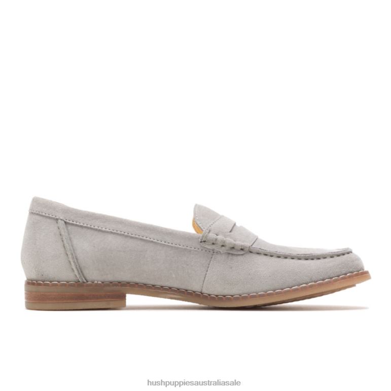 Frost Grey Suede Wren Loafer Women Hush Puppies Loafer F264D43